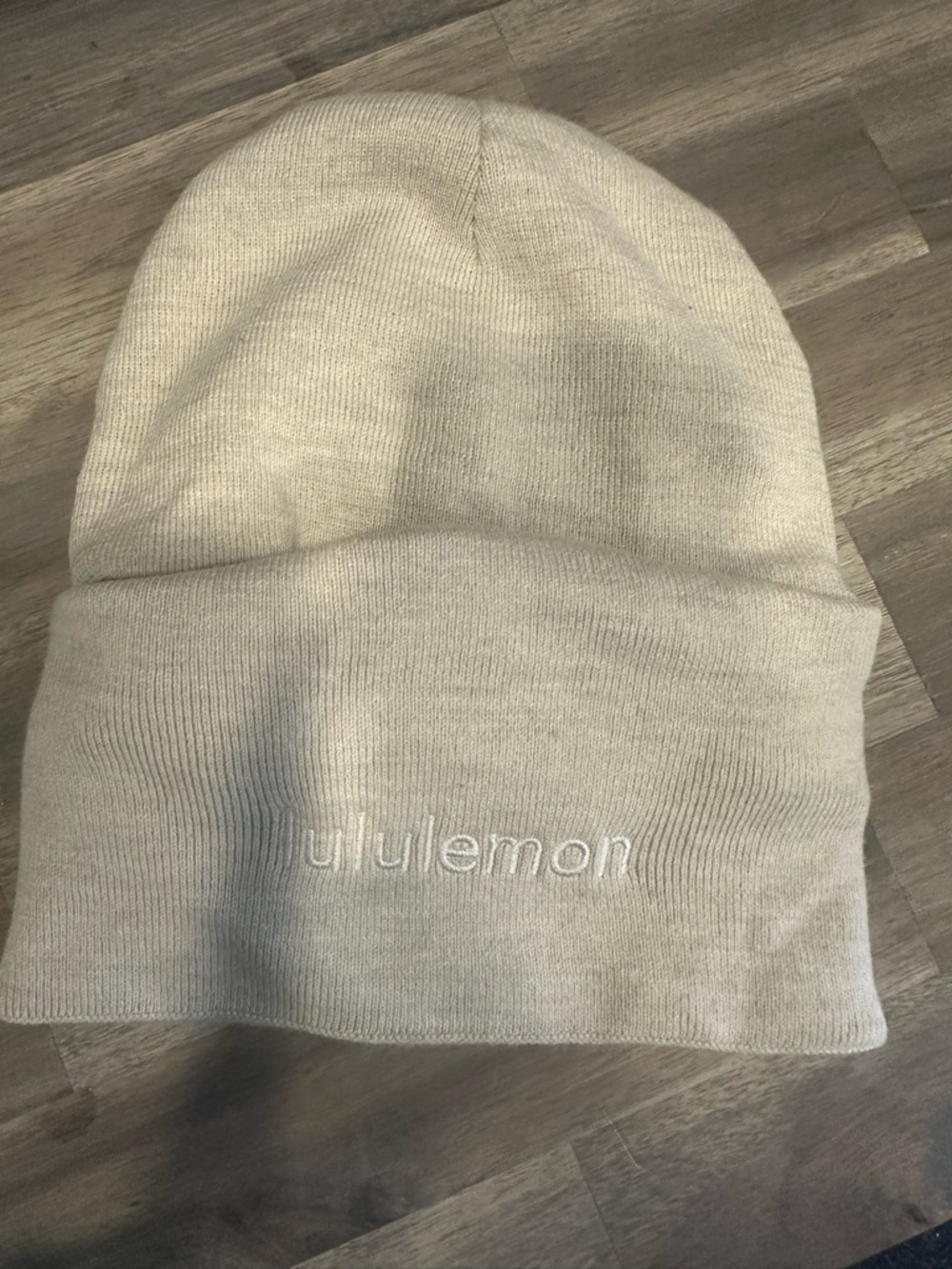 Lululemon Cream Foldover Toque